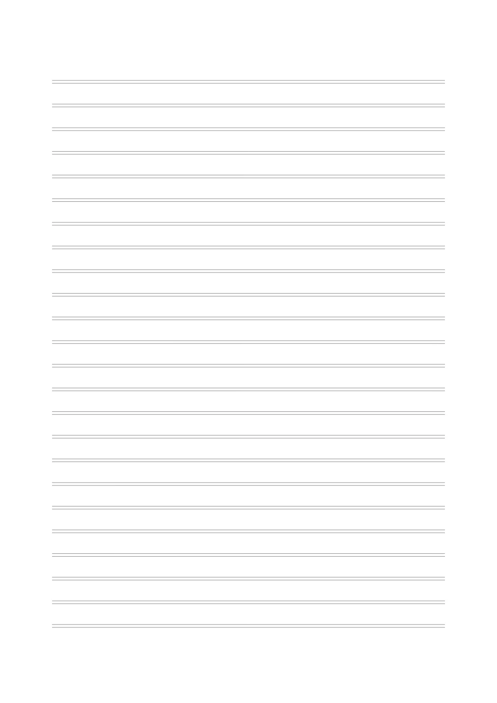 二重罫の横書き便箋の試作PDFから作成した見本。実印刷の検証前です。
